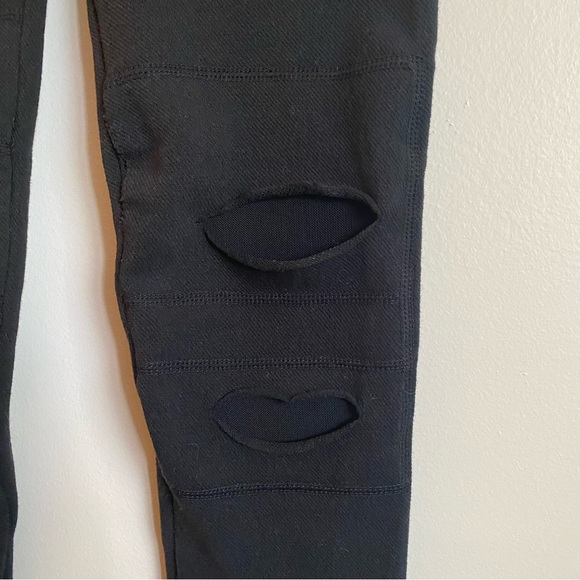 C’est moi leggings. One size fits most. Black, distressed. Cut out details. - Picture 5 of 9